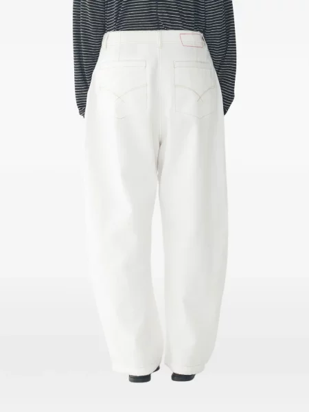 Blugi conici Tomboy conici alb