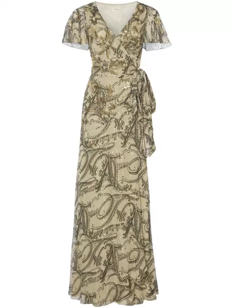Rochie maxi Temperley London verde