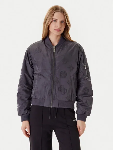 Guess Geacă bomber Gri negru