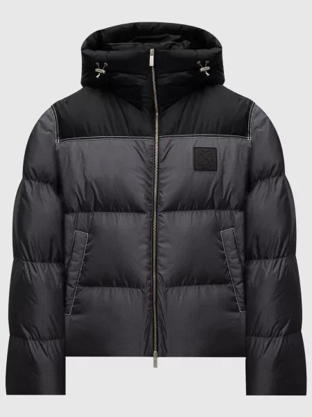 Пуховик з патчем логотипа Arrow Off-white сірий