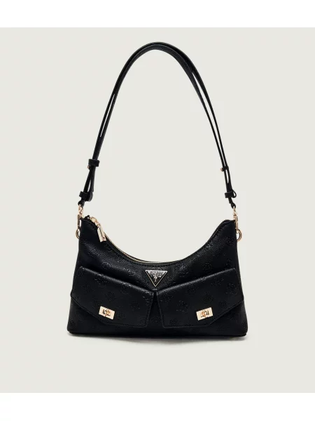 Geanta hobo Guess negru