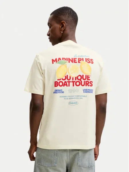 Jack & Jones Tricou Riviera Galben alb
