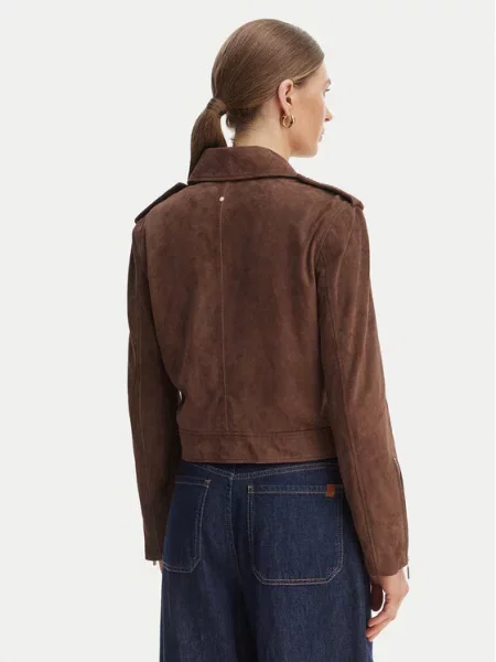 Armani Exchange Usnjena jakna rjava