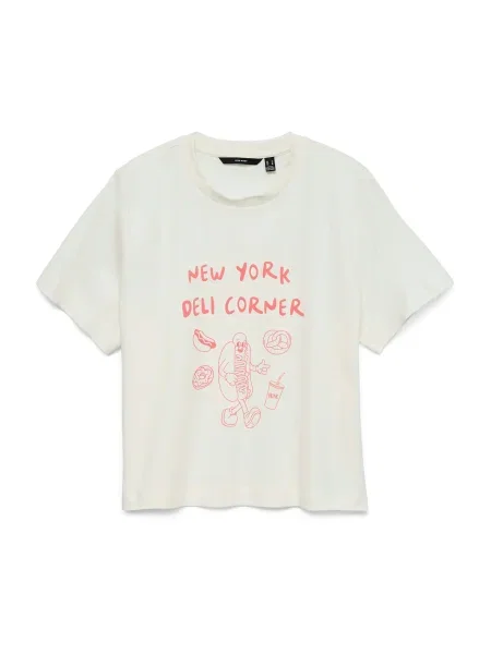 VERO MODA Tricou roz alb