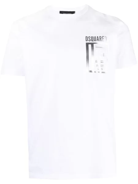 Tricou Dsquared2 cu imagine alb