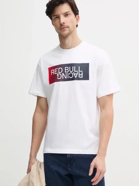 Red Bull Racing x Pepe Jeans tricou din OMBRE LOGO TEE alb