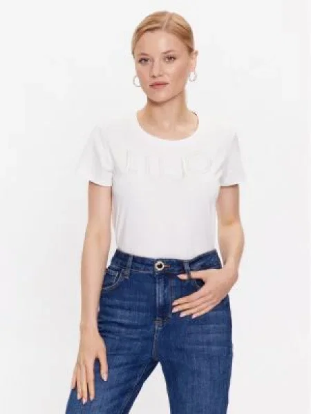 Liu Jo Sport Tricou Écru alb