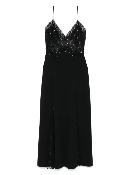 Rochie midi Nissa cu paiete până la genunchi de costum negru