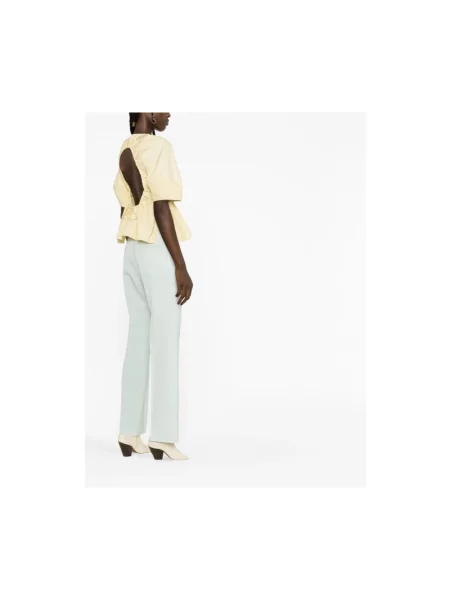 Spodnie Jil Sander wełniane niebieskie