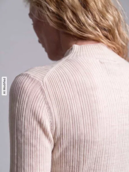 Sweter półgolf o kroju slim fit z czystej wełny Jake*s Collection biały