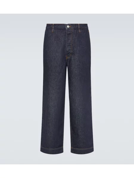 Blugi drepți Dries Van Noten albastru