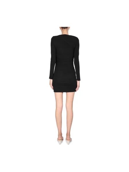 Sukienka mini Dsquared2 z falbankami czarna