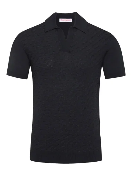 Polo Orlebar Brown din jacard albastru
