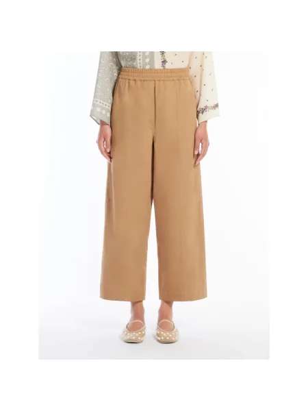 Spodnie Max Mara Weekend beżowe