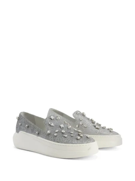 Sneakerși Giuseppe Zanotti slip-on argintiu