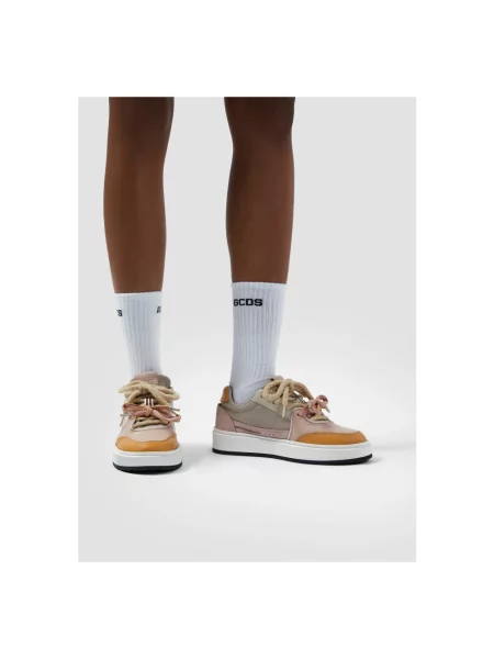 Sneakersy Gcds skórzane różowe