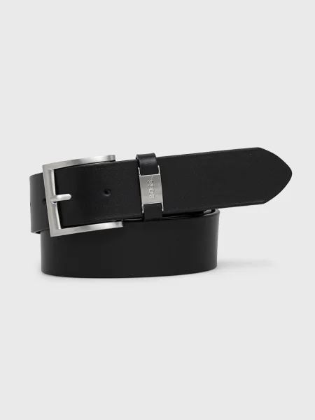 BOSS curea de piele barbati negru maro