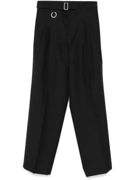 Pantaloni études cu picior lat negru