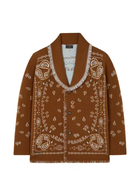 Cardigan Alanui cu imagine maro