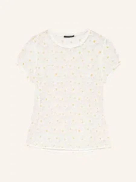 Luisa Cerano Koszulka Z Siateczki Z Cekinami weiss biała