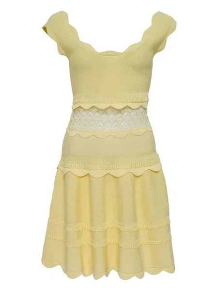 Rochie Alexia tricotate de costum galben