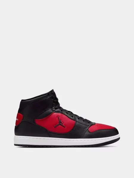 Кеди високі NIKE JORDAN COURT CONNECT MID червоний/чорний шкіра/синт.мат./текстиль чорні
