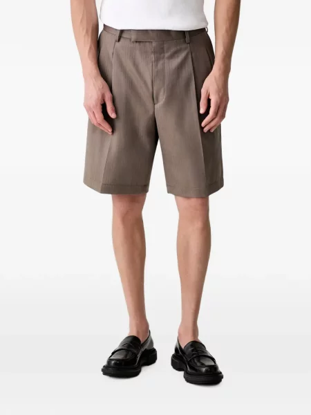 Pantaloni scurți Wacko Maria de lână maro