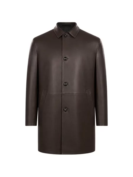 Palton Kiton din piele maro
