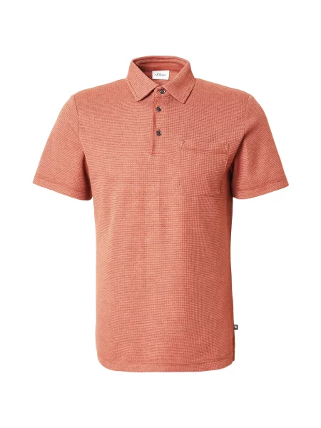 S.Oliver Tricou castaniu alb