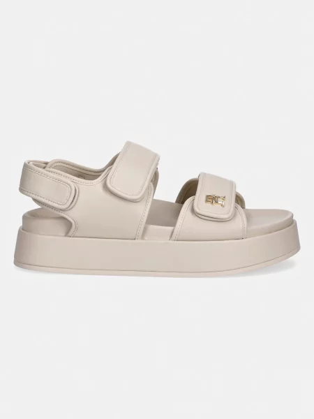 Tommy Hilfiger De piele sandale bej