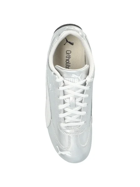 Sneakerși Puma din piele argintiu