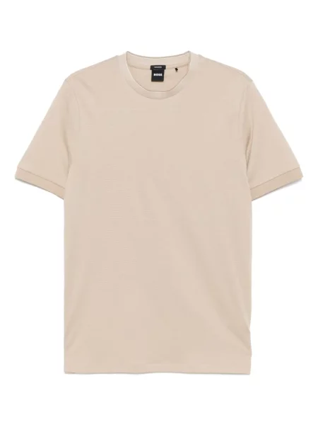 Tricou Boss cu decolteu rotund maro