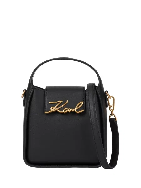 Karl Lagerfeld crossbody kabelka dámska kožená čierna
