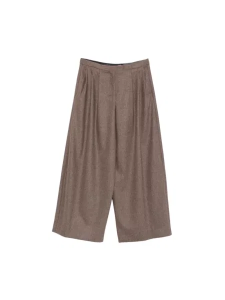 Spodnie Max Mara wełniane brązowe