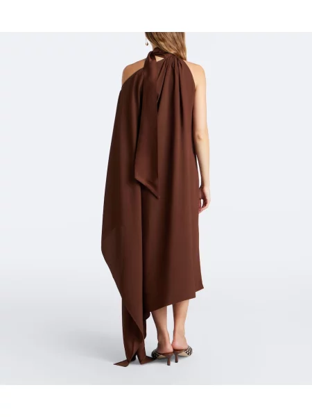 Rochie midi Taller Marmo asimetrică maro