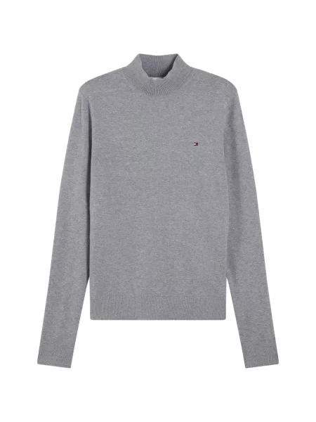 Pulover Tommy Hilfiger cu autograf gri