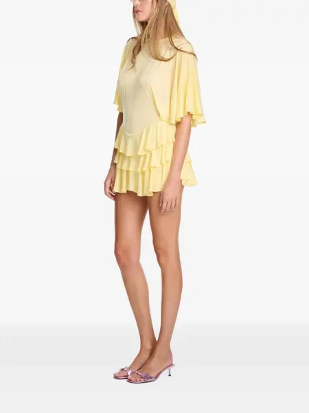 Rochie mini Axel 113 cu perle galben