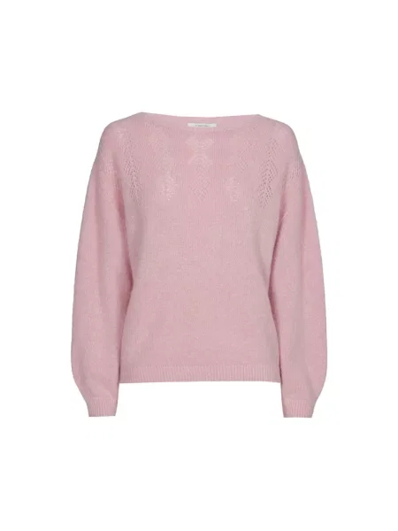 Sweter Marie Méro z długim rękawem różowy