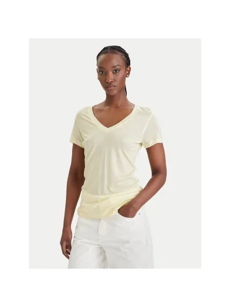 Guess Póló Classic Fit sárga