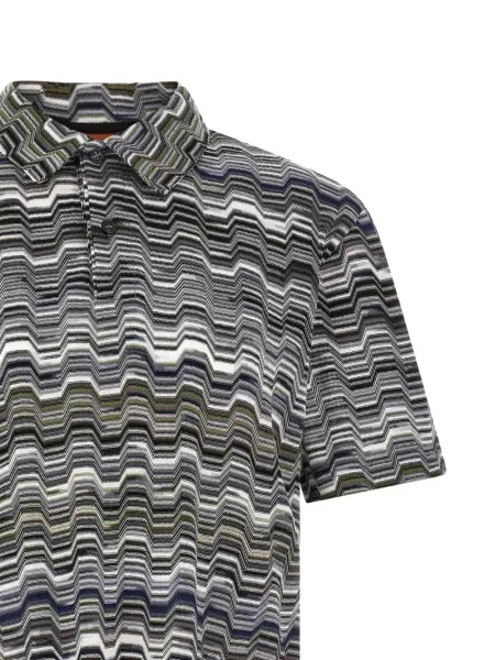 Polo Missoni din jacard verde
