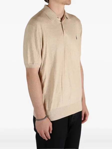 Tricou polo Polo Ralph Lauren în carouri tricotate gri