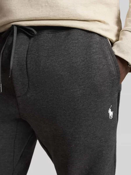Spodnie dresowe o kroju regular fit z mieszanki bawełny Polo Ralph Lauren szare