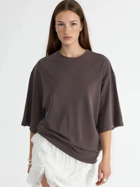 Busem Oversized tričko hnědá