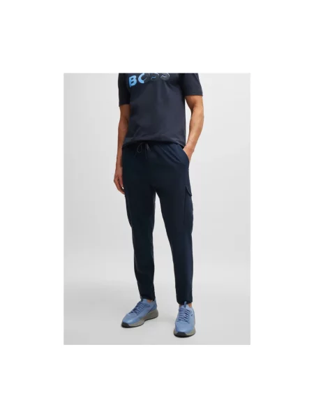 Boss Lekkie Bojówki Urbanex-Cargolight blau niebieskie