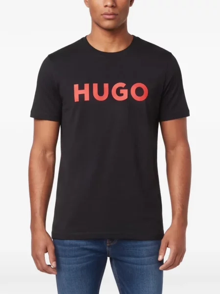 Tricou Boss Green Hugo Boss cu imagine negru