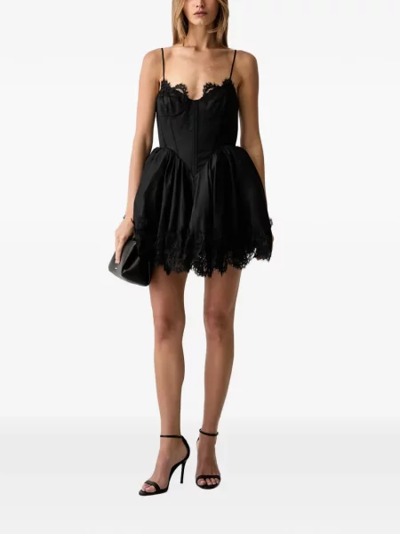 Rochie Bardot din dantelă negru