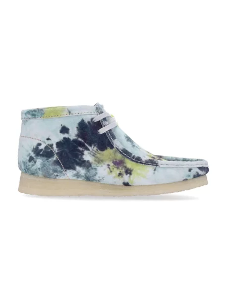Tie dye botki Clarks skórzane wiązane