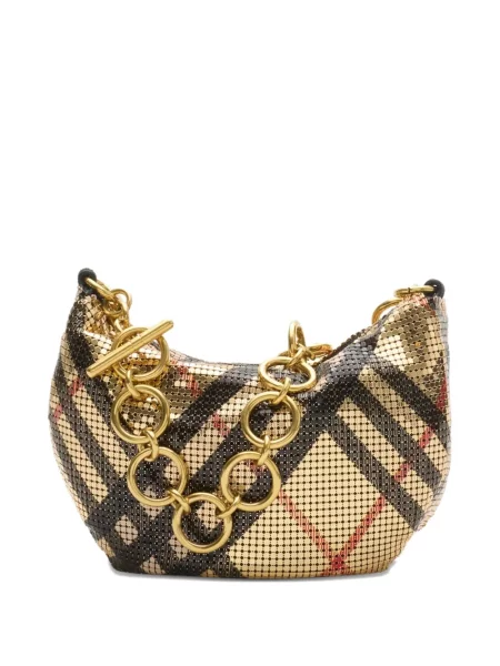 Καρό τσάντα Burberry χρυσό