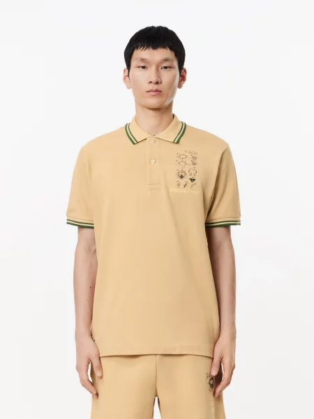 Поло Lacoste коричневое