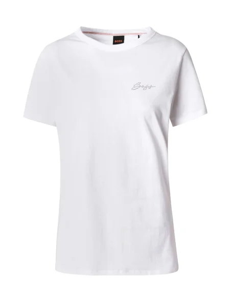 BOSS Tricou C_Elogo Écru alb